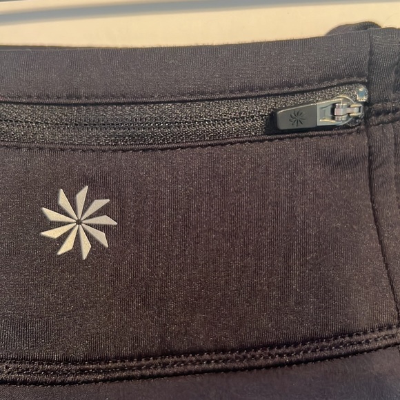 Athlete tennis skirt 8 black reflective shorts mini elastic waist pockets - Picture 7 of 14